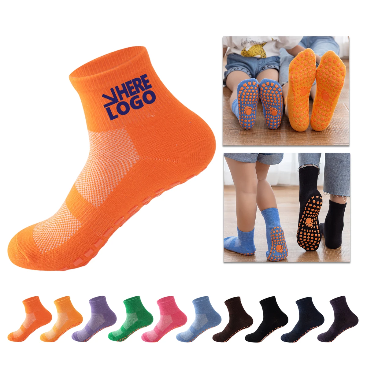 Cotton Long Non Slip Socks for Yoga Pilates Barre Ballet 1