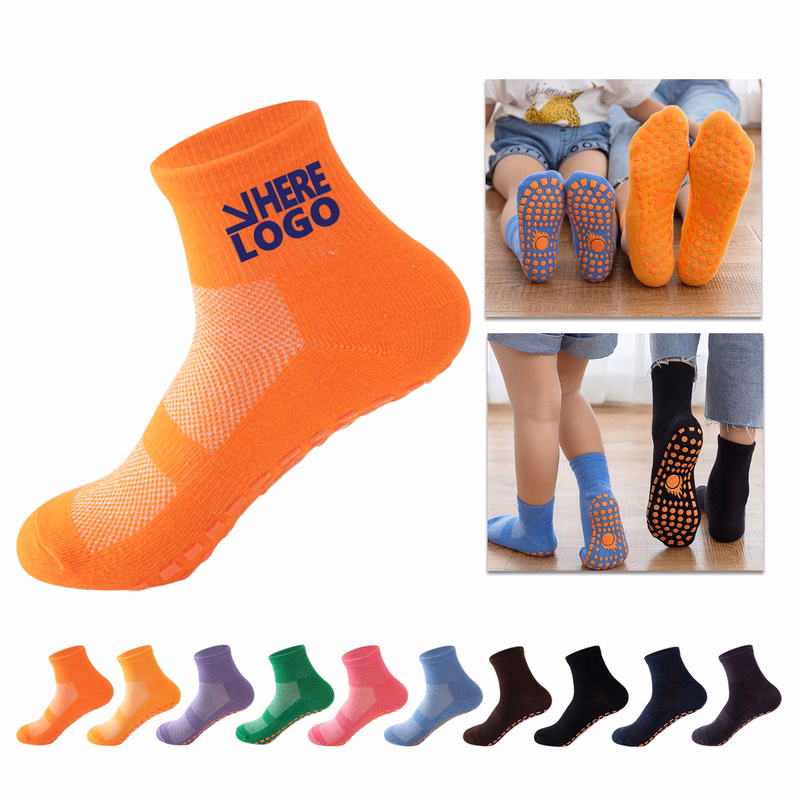 Cotton Long Non Slip Socks for Yoga Pilates Barre Ballet