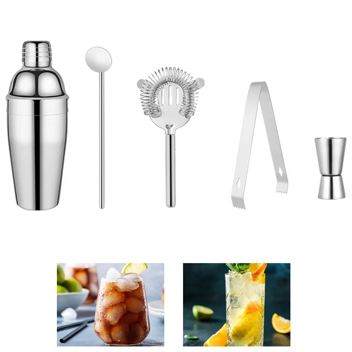 Stainless Steel Cocktail Shaker Bar Set 1