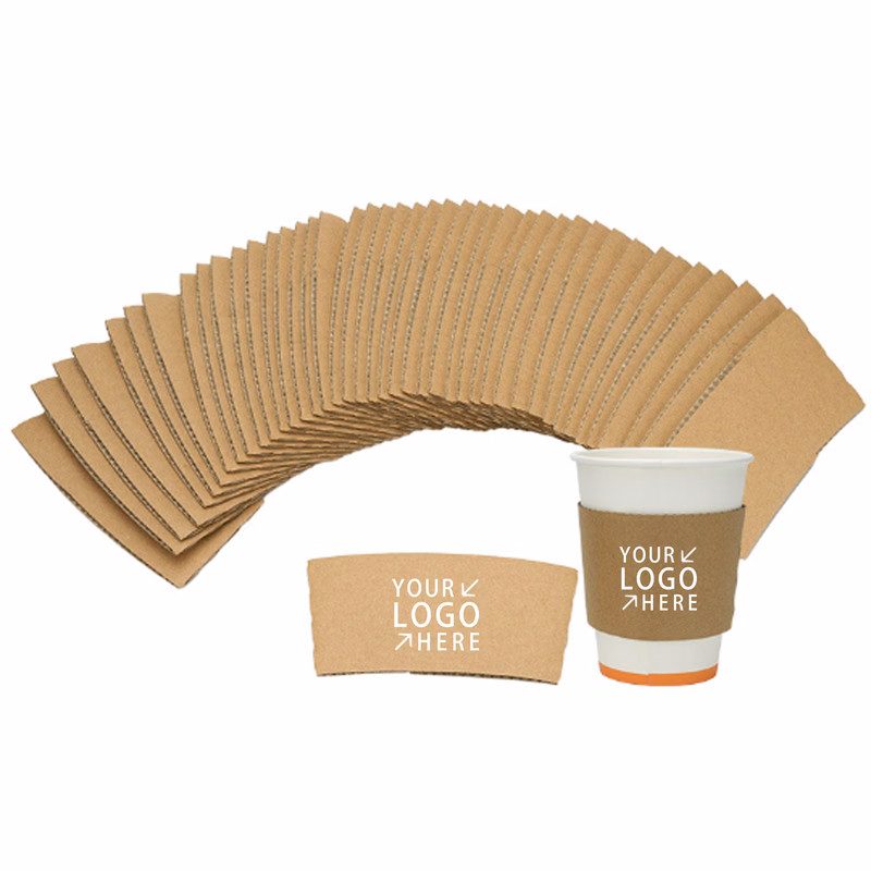 Disposable Cowhide Paper Coffee Cup Sleeves