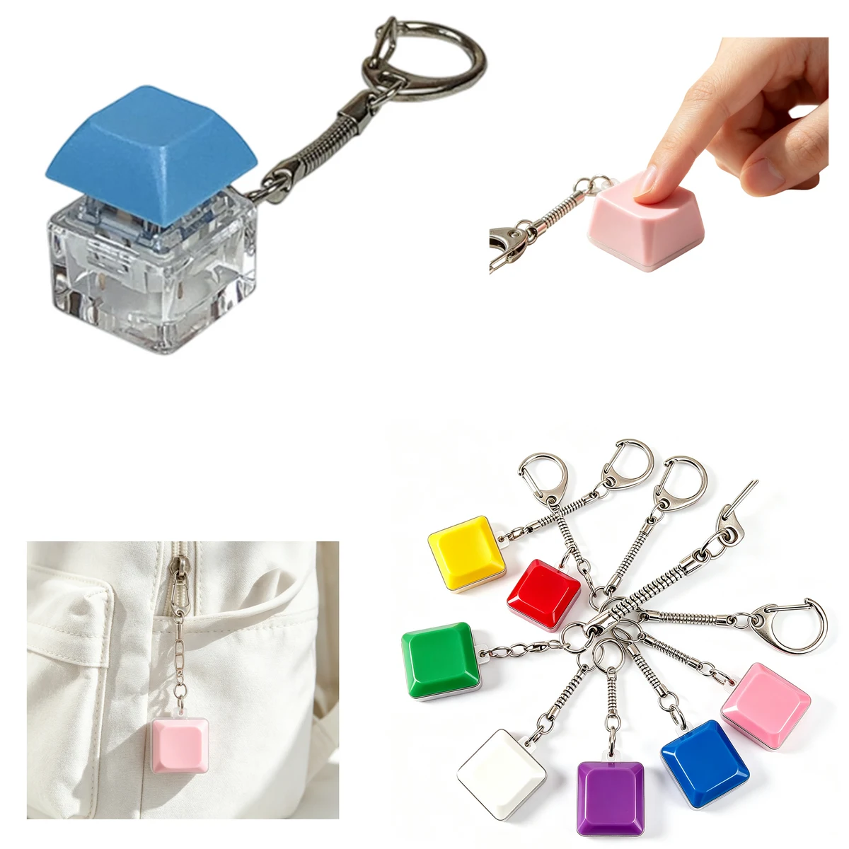 Light-Up Fidget Keyboard Keycap Key Chain 1
