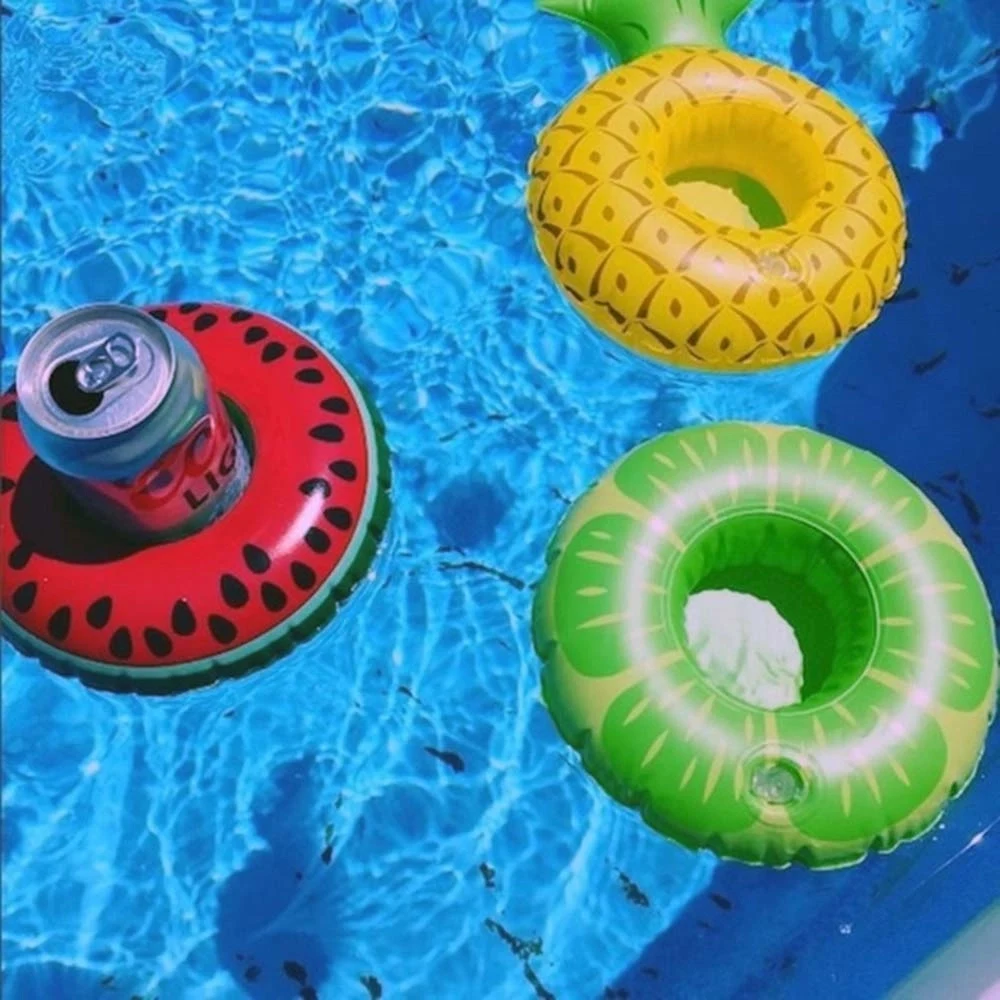 PVC Inflatable Lemon Floating Cup holder 1
