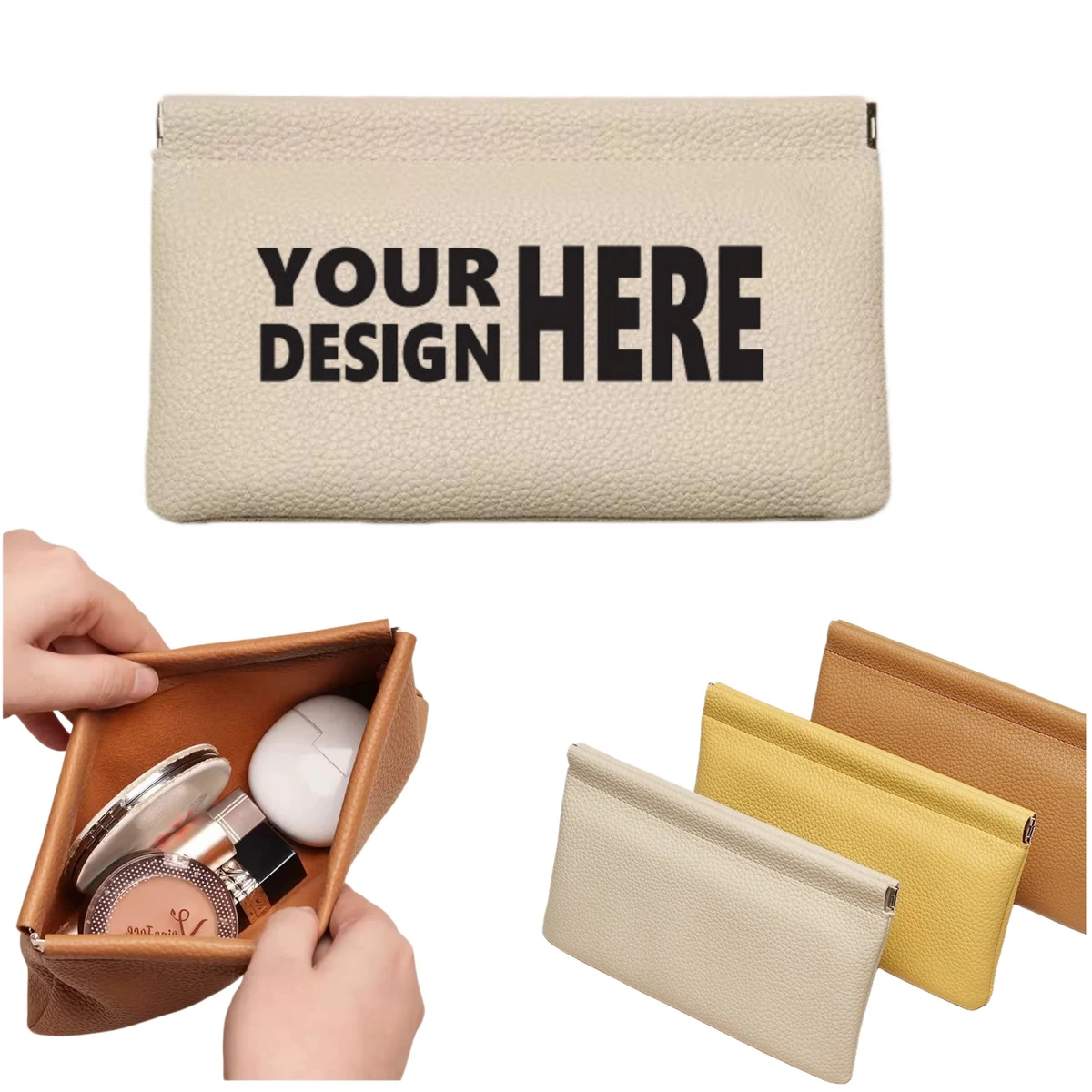 Slim Leather Snap Wallet 1