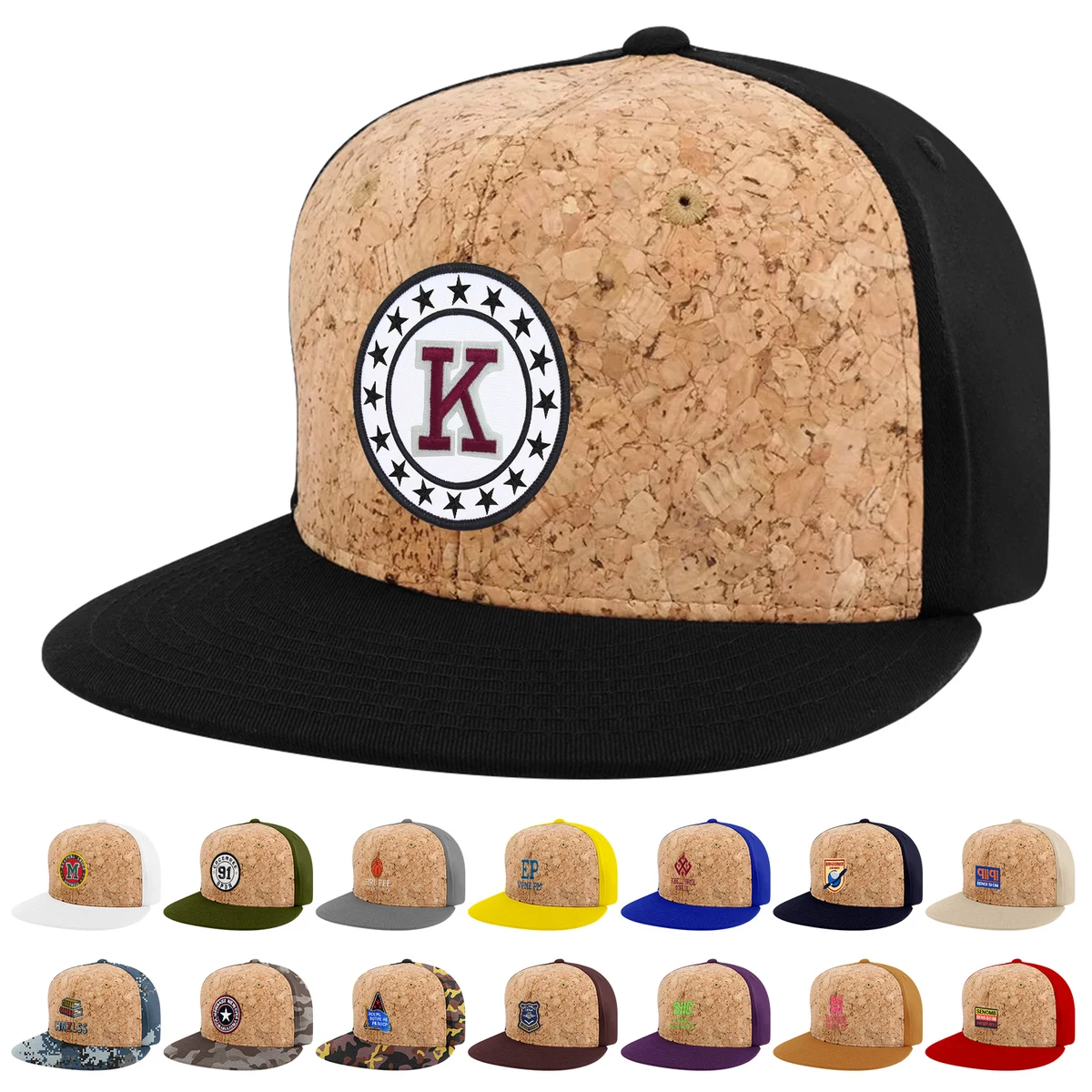 Cotton Flat Visor Cork Caps 1