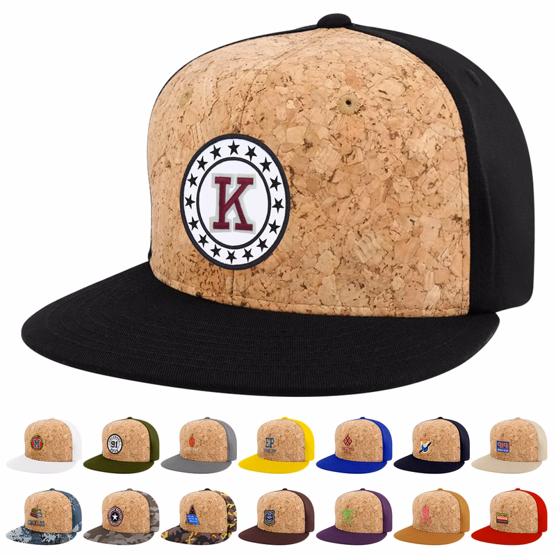 Cotton Flat Visor Cork Caps