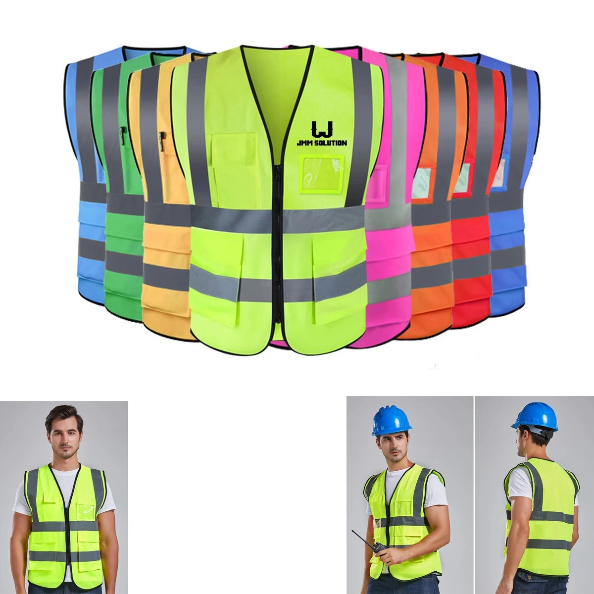 Safety Vest Reflective With Pockets And Zipper 1