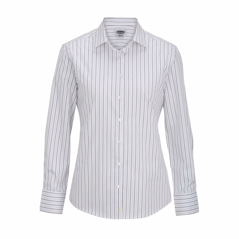 Womens Long Sleeve Patterned Dress Shirt