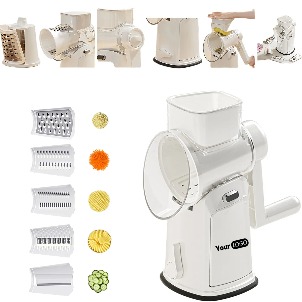 5-in-1 Hand Crank Vegetable Cutter 1