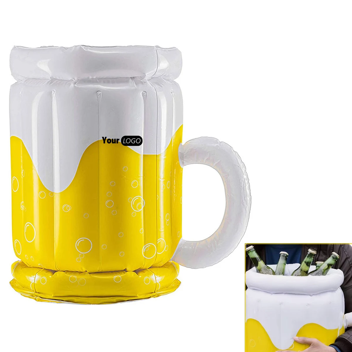 Beer Mug Beverage Cooler, custom koozie with logo imprint 1