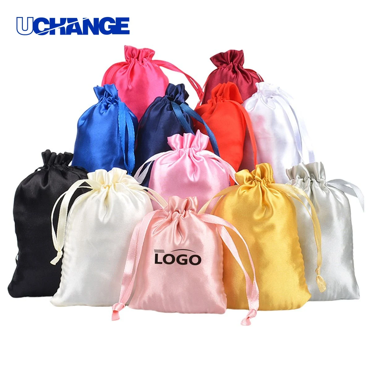 Satin Drawstring Gift Bag Set 1