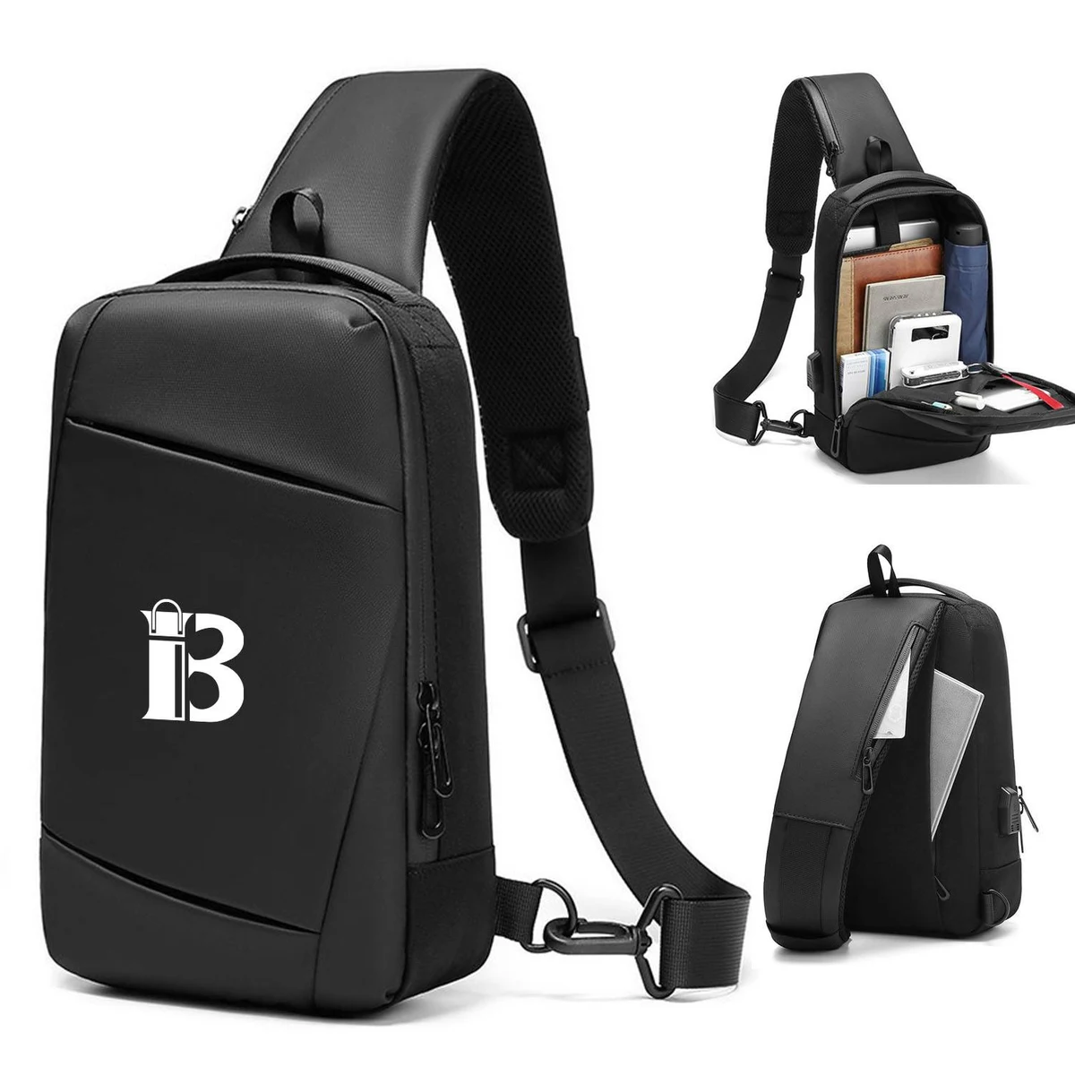 Large Capacity Oxford Spun Waterproof Crossbody Bag 1