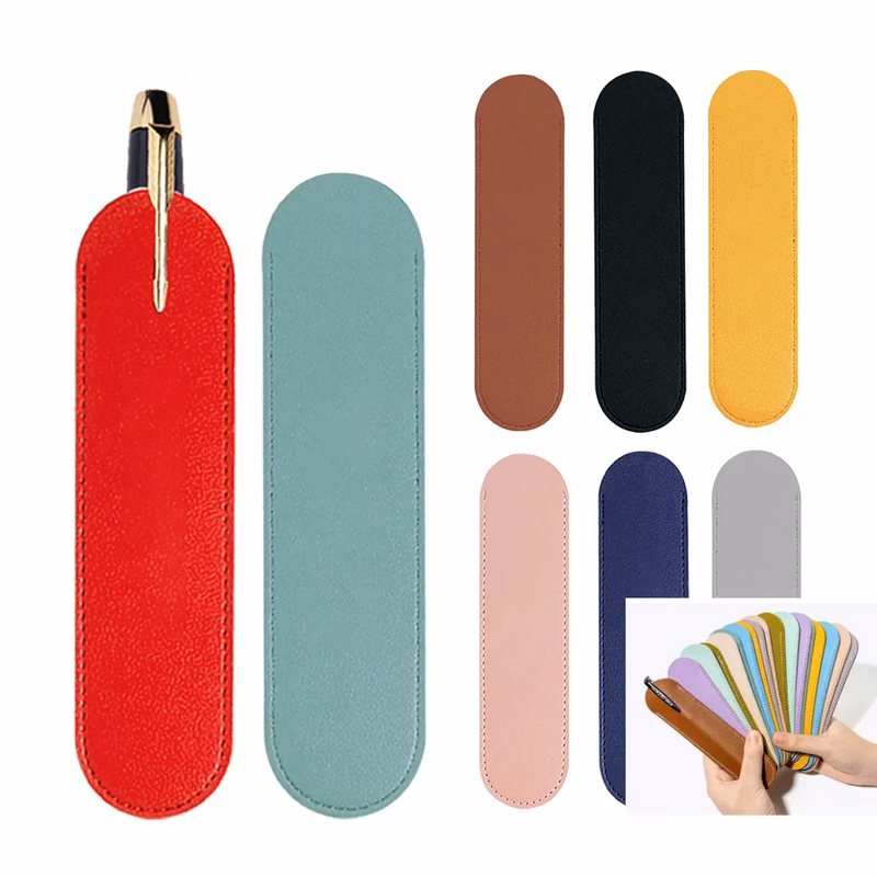 Round Leatherette Single Pen Holder