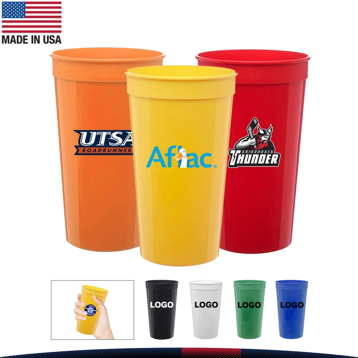 32 oz. Murte Plastic Stadium Cups 1