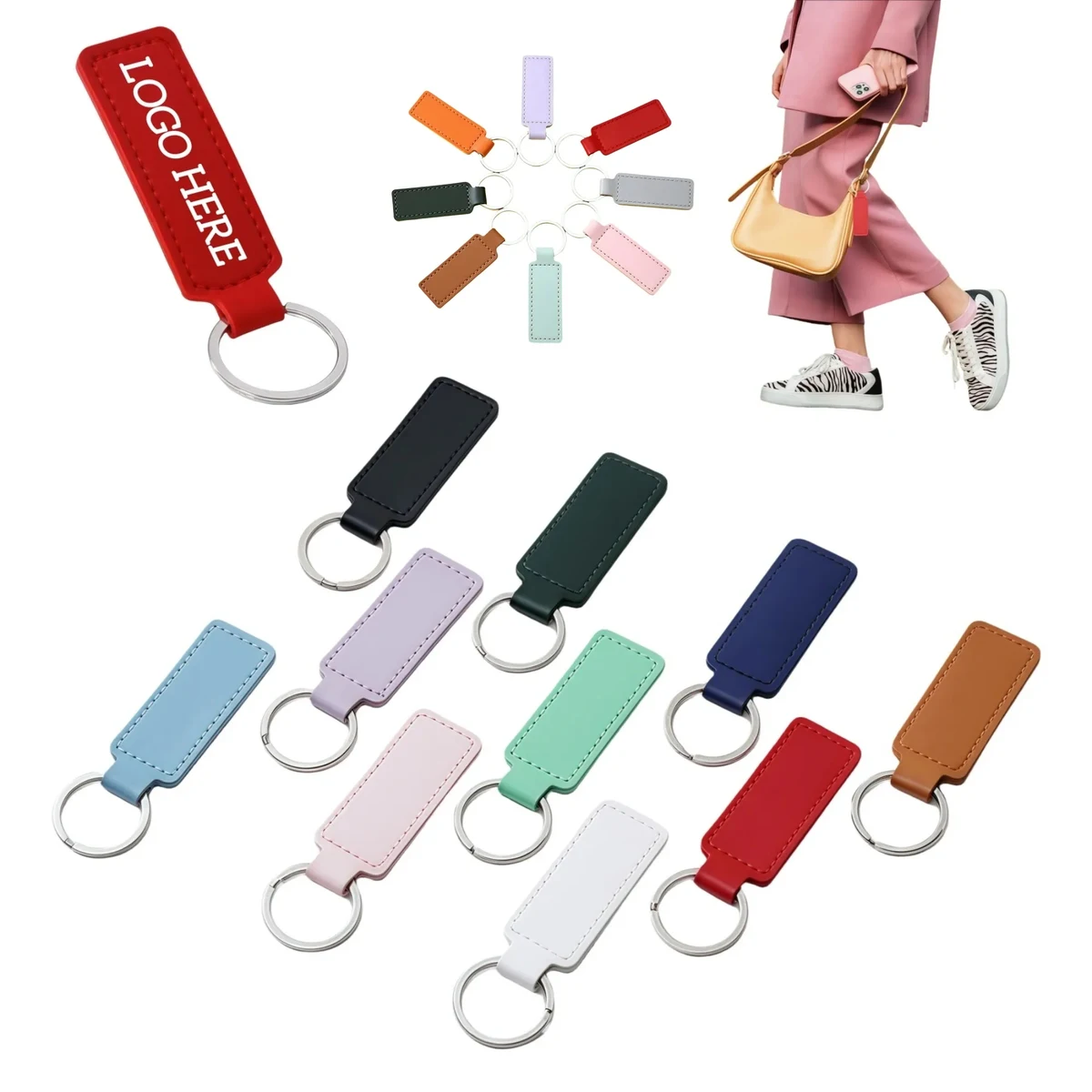 Premium PU Leather Keychain 1