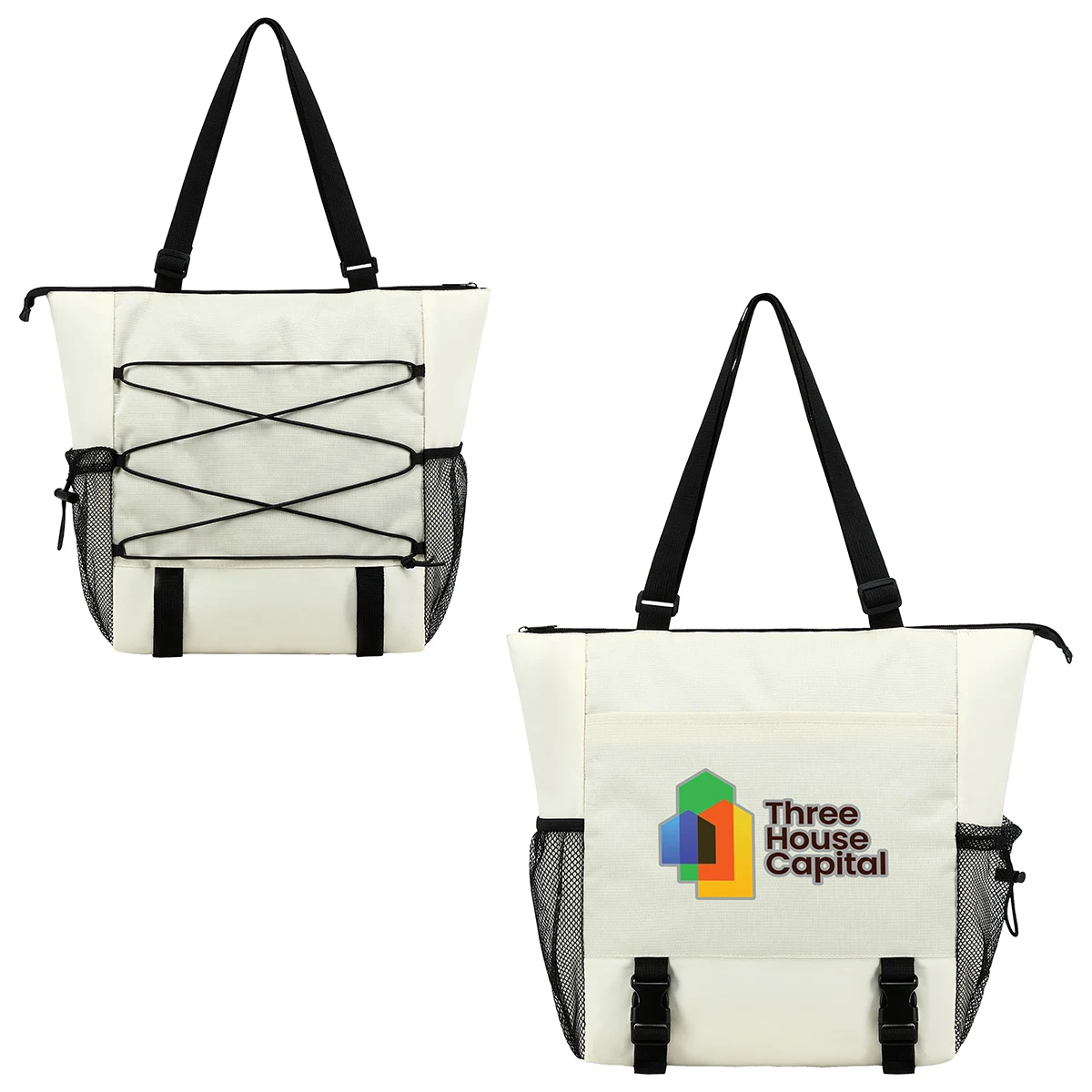Halsted 600D Ripstop and Washed Nylon Zippered Tote Bag 1