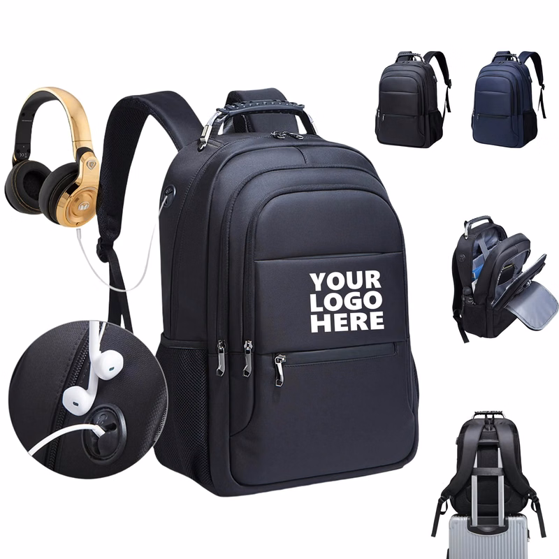 Customized Laptop Business Travel Backpacks With USB Port