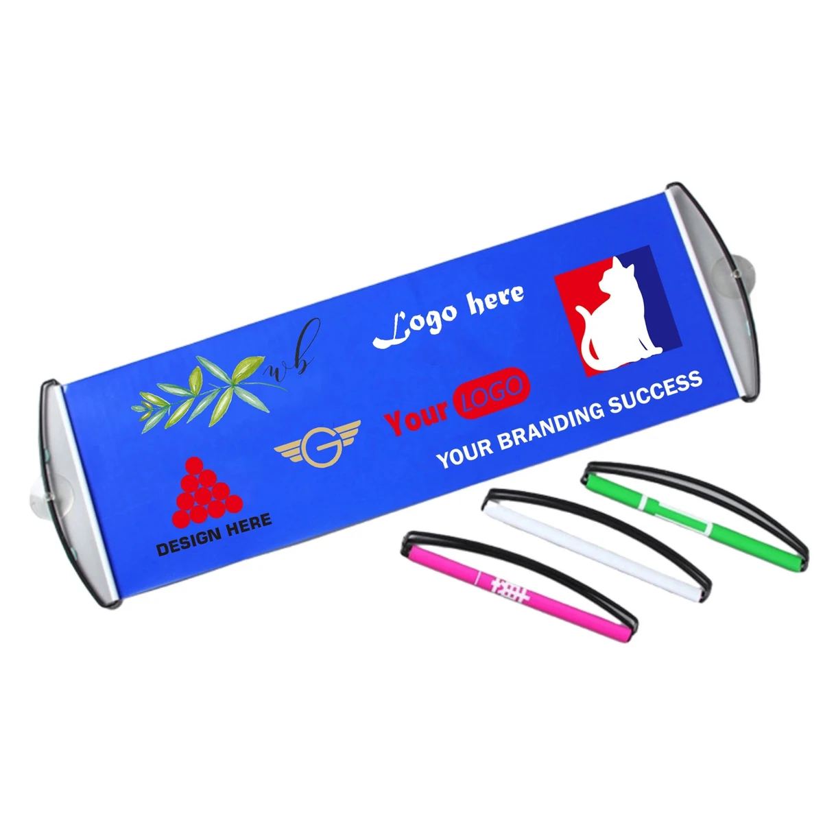 Retractable Handheld Banner 9.5" x 27.5" 1