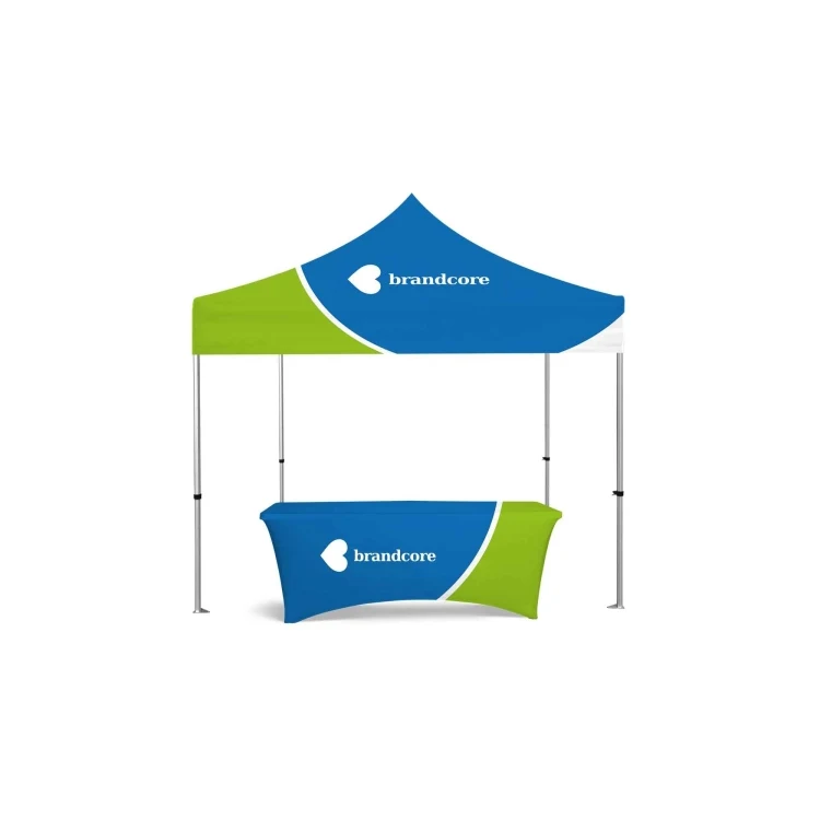 10x10ft Basic Kit-Black Steel Frame Tent Kit & 6ft Table Cover 1