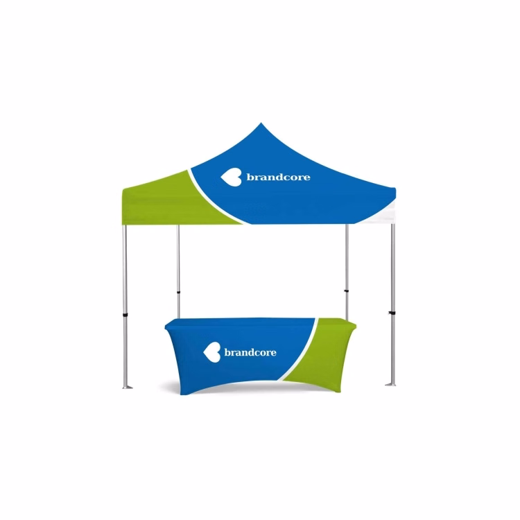 10x10ft Basic Kit-Black Steel Frame Tent Kit & 6ft Table Cover