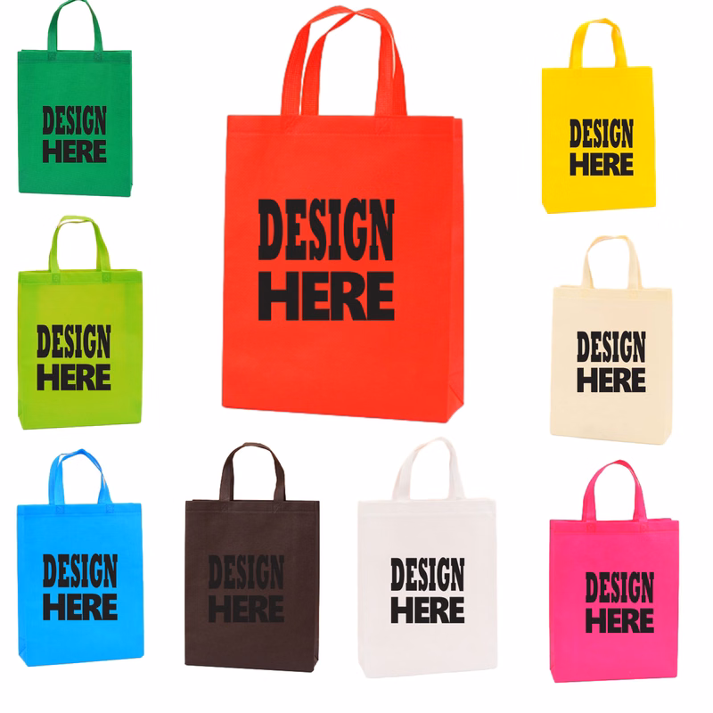 Colored Customizable Handle Non-Woven Bag