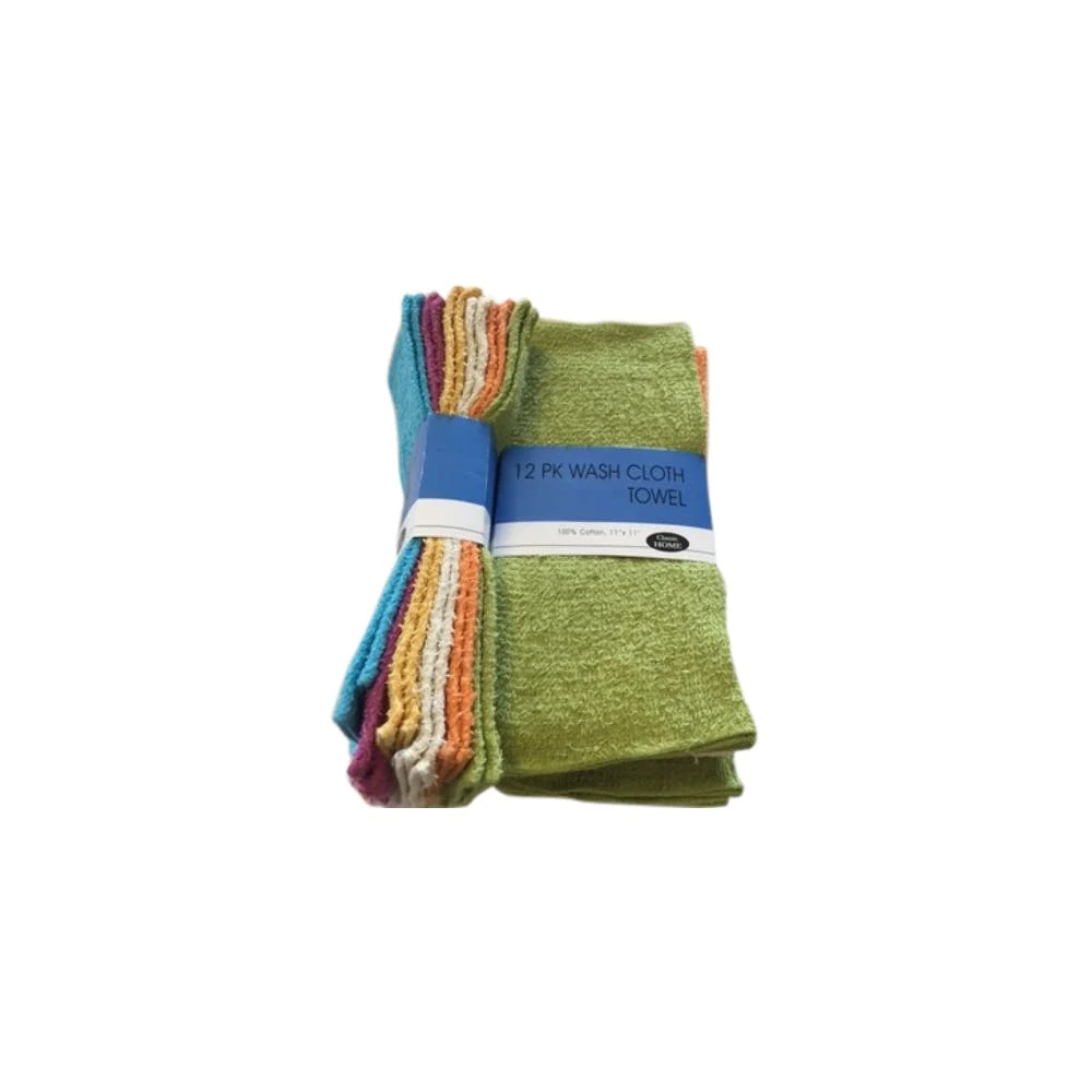 Solid Wash Cloths - Assorted 11" x 11" 1