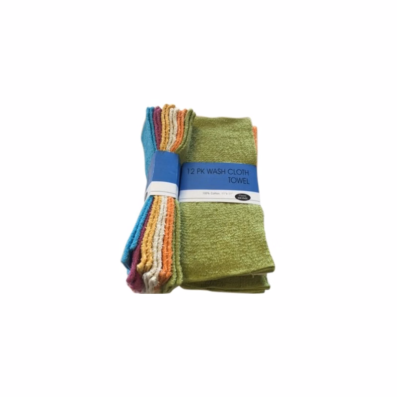 Solid Wash Cloths - Assorted 11" x 11"
