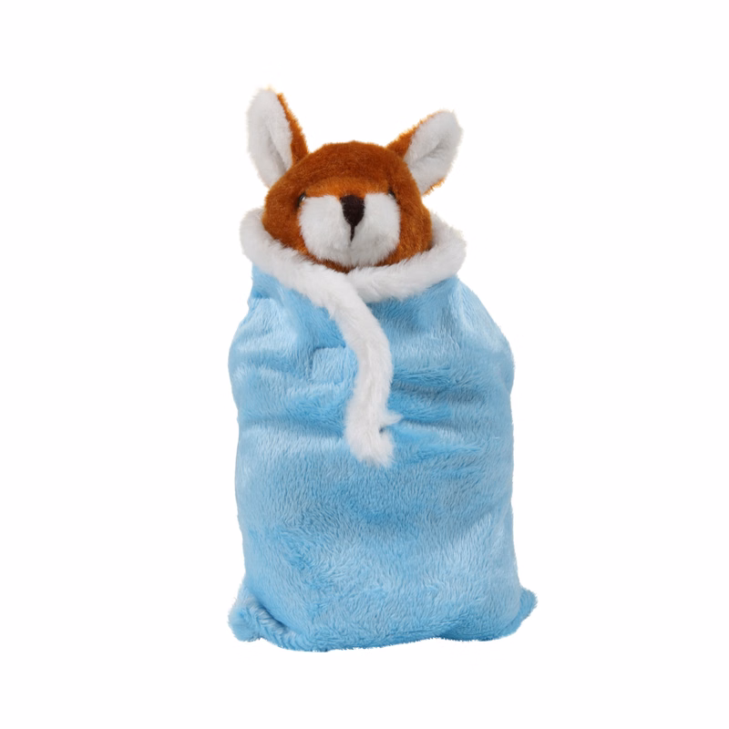 Soft Plush Sitting Kangaroo in Sleeping Bag