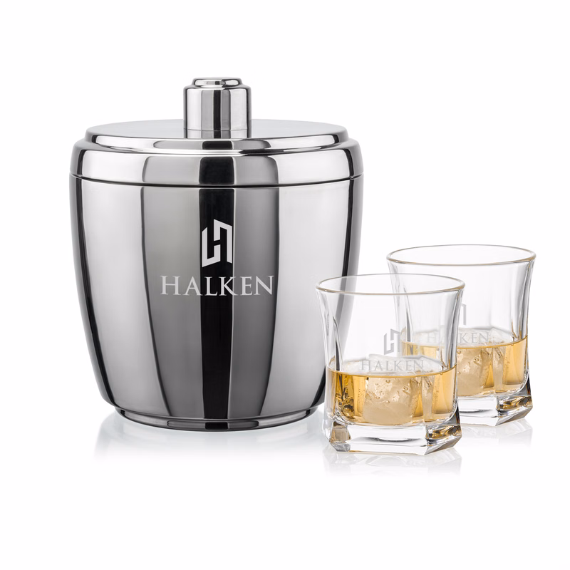 Pescara Ice Bucket & Avalon On-the-Rocks Set
