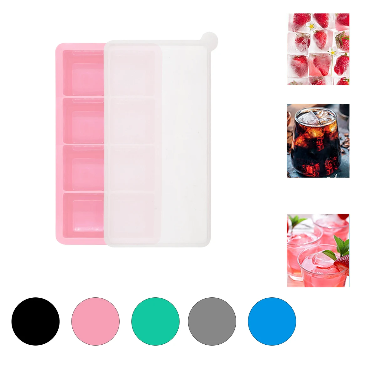 8-piece Rectangular Ice Box with Lid 1