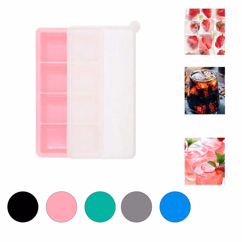 8-piece Rectangular Ice Box with Lid