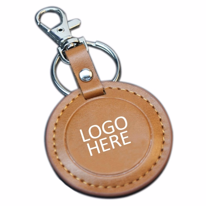 Round Leather Key Chains & Car Keychain