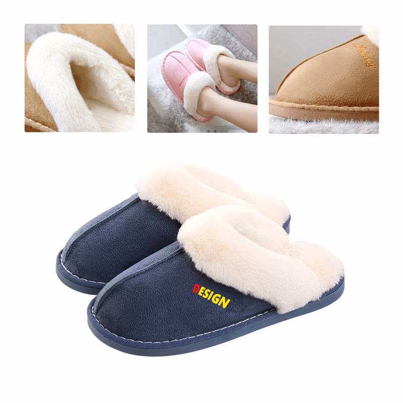 MOQ50 Personalized Non Slip Warm Cotton Slippers