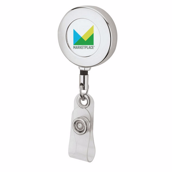 Premium Retractable Metal Round Badge Holder