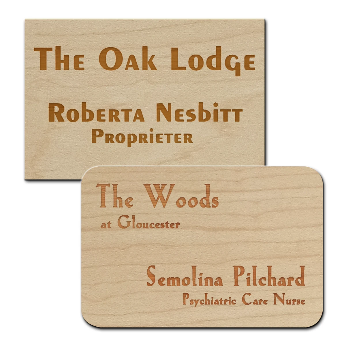 Wood Name Badge 2" x 3" 1