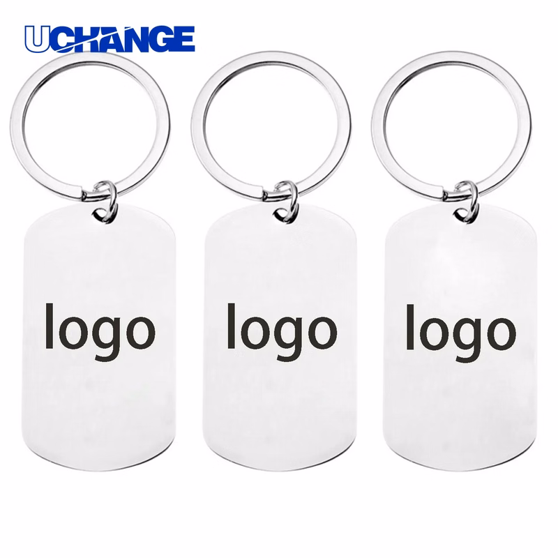 Stainless Steel Keychain Pendant Minimalist Metal Accessory