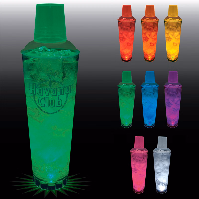 24oz Single Light 3 Piece Large Volume Plastic Cocktail Shaker