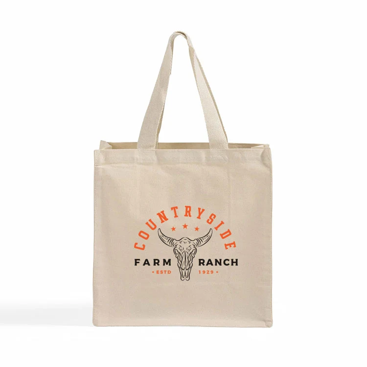 Morro Market Canvas Tote Bag, custom tote bag with logo imprint 1