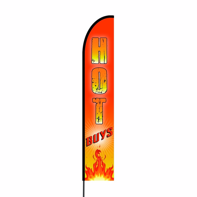 Hot Buys Flag Kit Hardware 15' Feet Feather Flag Sign Outdoor Banner