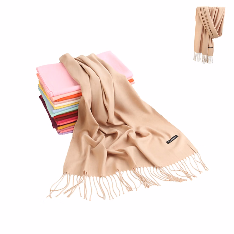 Cashmere Pashmina Woven Scarf With Fringes