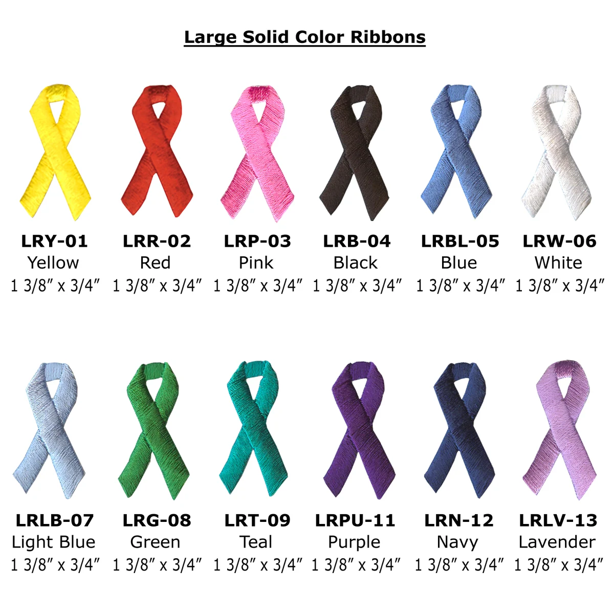 Stock Embroidered Pink Ribbon Stickers 1