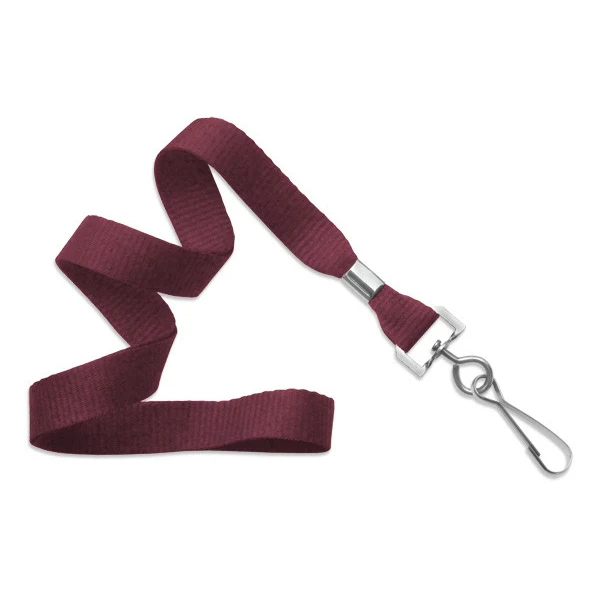 5/8" Blank Lanyard w/Swivel Hook (Maroon Red) 1