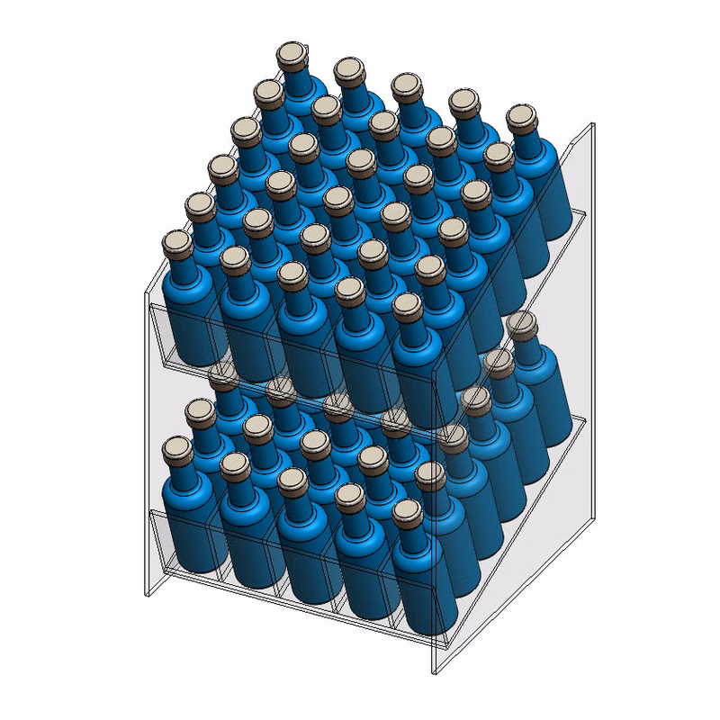 2 Tier Acrylic Beverage Display - 5 Rows