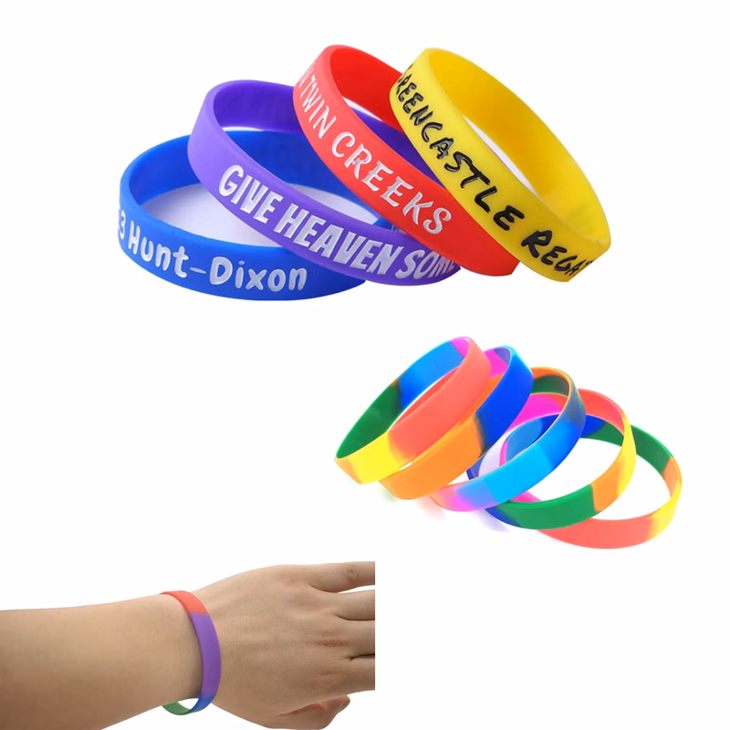 1/2" Adult Debossed Silicone Bracelet