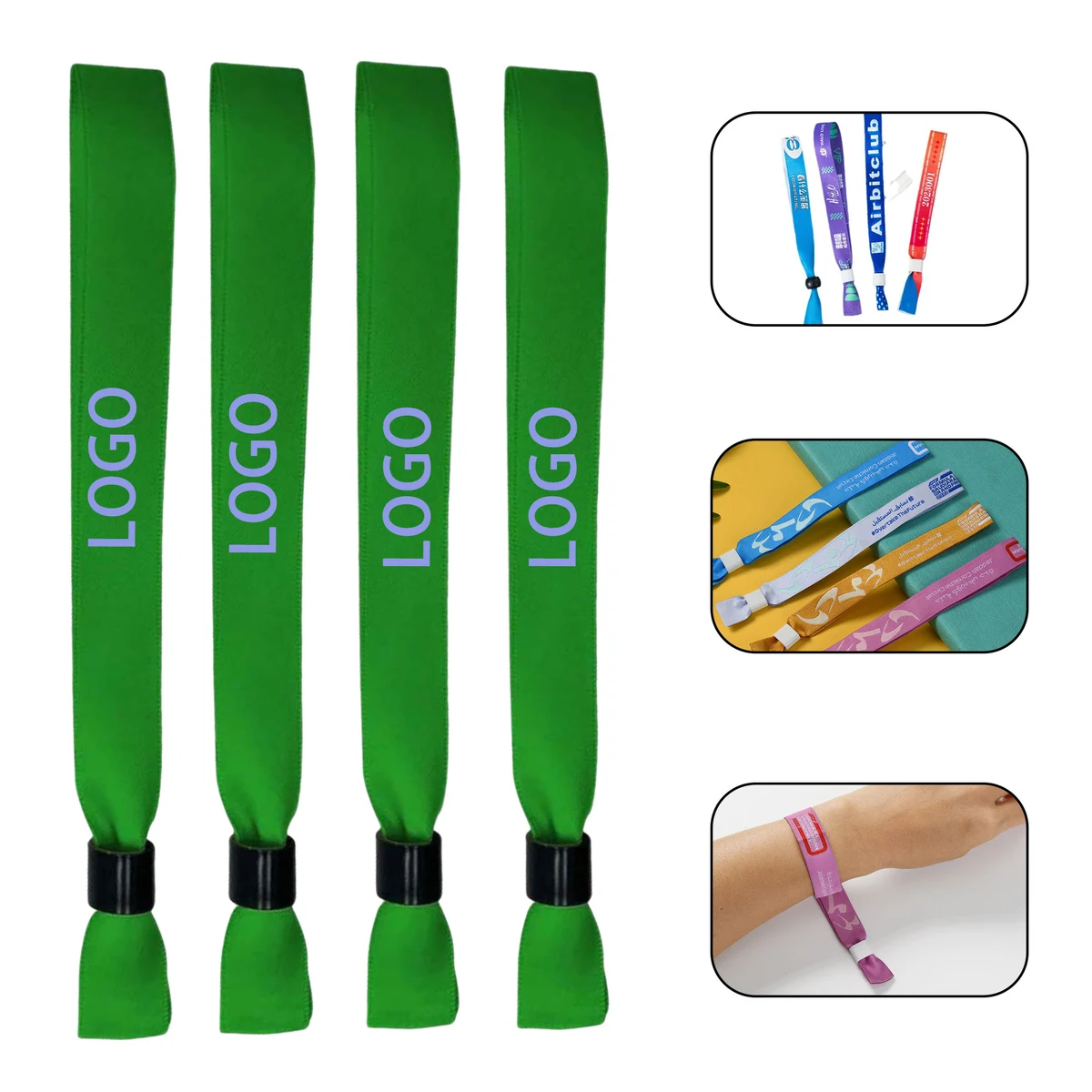 Full Color Dye Sublimated Polyester Adjustable Wristband 1
