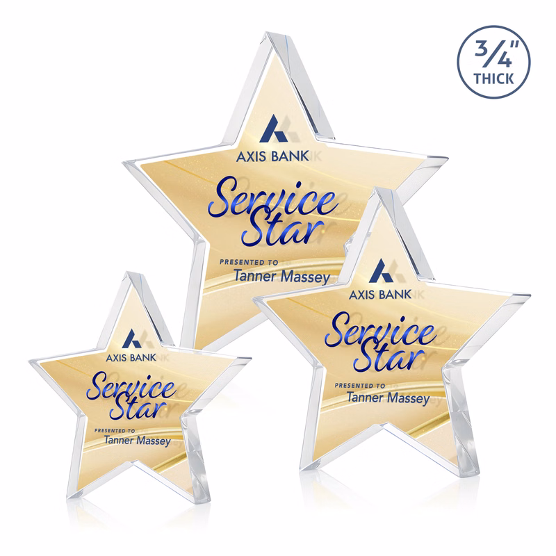 Esna Star VividPrint™ Double Sided Award - Clear