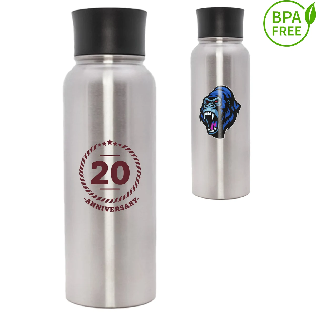 41 oz. BPA free Stainless Steel Spill Proof Sports Bottle, custom water bottle with logo imprint 1