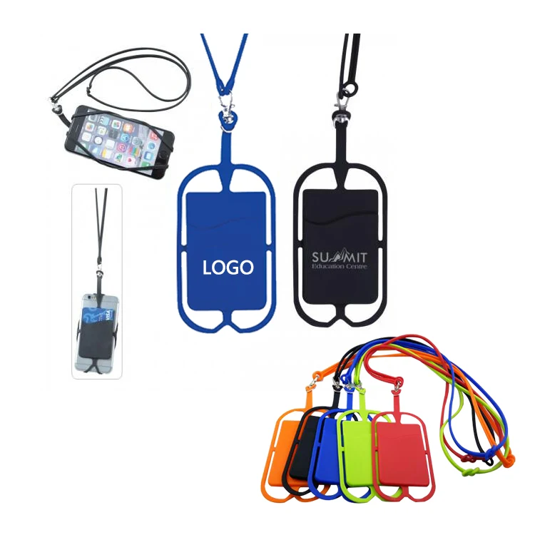 Silicone Lanyard With Phone Holder & Wallet 1