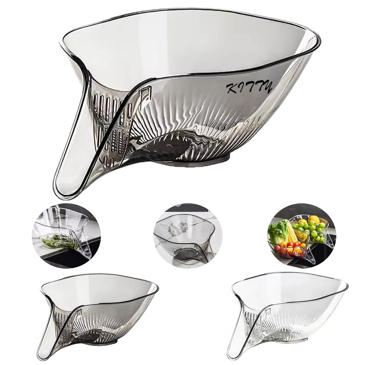 Household Rice Washing and Vegetable Draining Basket 1