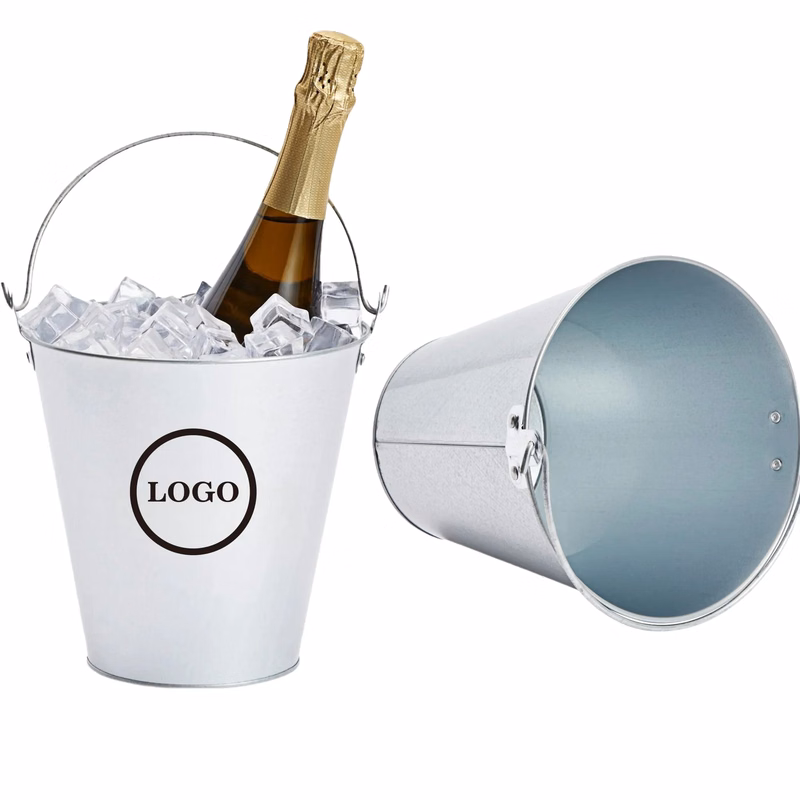 Galvanized Metal Wine Champagne Ice Bucket MOQ20