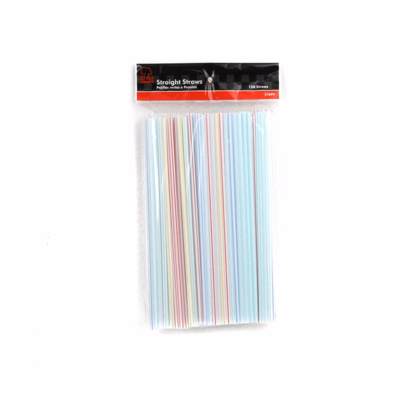 Straight Straws - 150 pack Assorted Colors